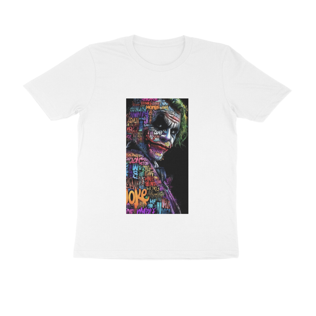 Men's Printed Multicolour Half Sleeve Round Neck joker T-Shirt