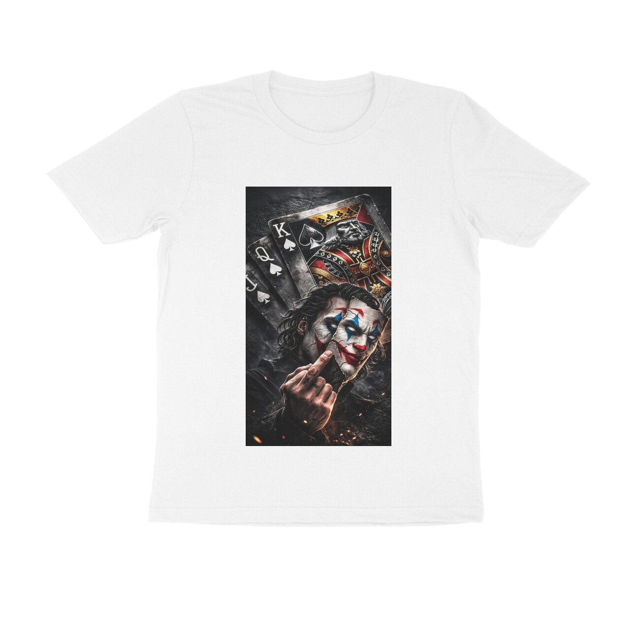 Men's Printed Multicolour Half Sleeve Round Neck joker T-Shirt by Sumitra Handmade
