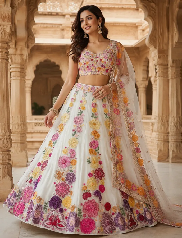 Designer Chinon Sequins Embroidered Lehenga Choli for Women | Wedding, Reception & Party Wear Lehenga Set